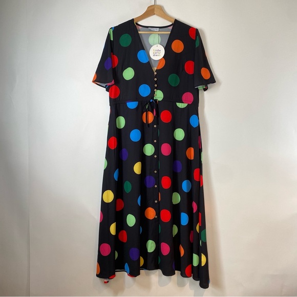 little party dress Dresses & Skirts - Little Party Dress Marley Circus Lights Colorful Polkadots Retro Dress Size 10
